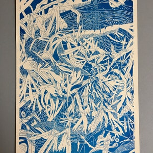 A3 seaweed riso print