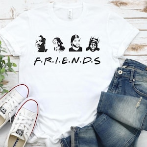 Friends Graphic Tee, Unisex T-Shirt, Vintage Style Shirt, Gift for Friends Fans, Casual Everyday Wear, Humor Clothing, hip hop, 90s hip hop