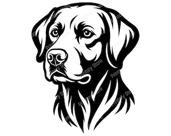Labrador Retriever SVG, Labrador Dog Svg, Lab Dog Face Cut File, Dog Silhouette Svg, Cricut File, Silhouette File, PNG Dxf Eps Pdf JPG