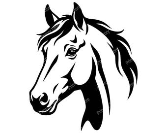 Horse SVG, Horse Head SVG, Silhouette Cut File, Cricut & Silhouette, Horse Decal Svg, Horse PNG Clipart