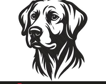 Labrador Retriever Embroidery Design, Dog Machine Embroidery File, Instant Download, 9 Sizes Included, Custom Digitizing Available