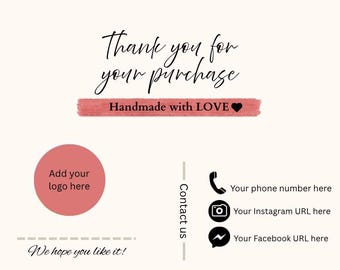 Thank you card template