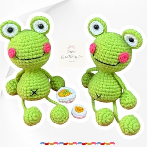 Handmade Crocheted Frog Keychain - Adorable Amigurumi Animal Charm, Crochet Green Frog, Amigurumi Keychain Frog, Handmade Gifts