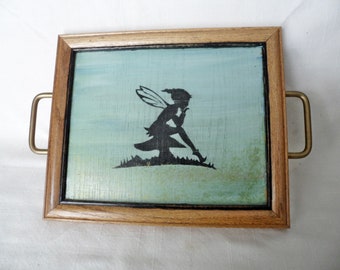 Folk Art FAIRY - Handcrafted Tray