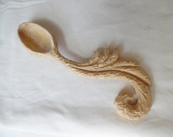 Collectible Wood Carved 8" Spoon