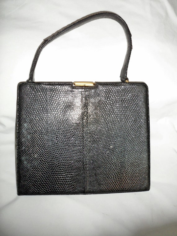 Vintage 1940's Rendl Original Black Alligator Bell