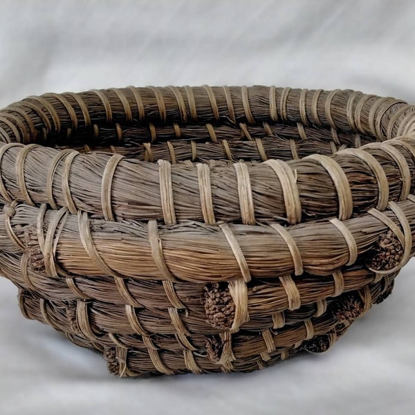 Pine Needle Basket Etsy