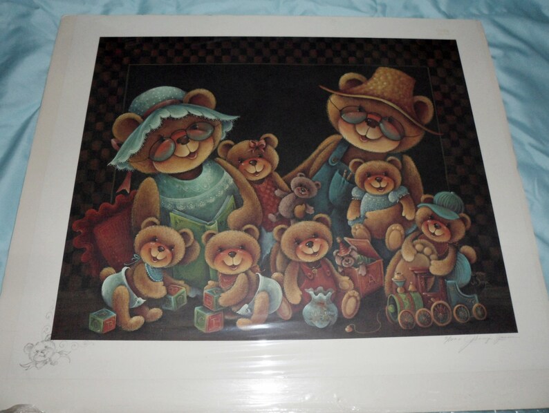 Jo Sonja Jansen 1984 Signed LIMITED EDITION 5/1000 PRINT Bear Etsy