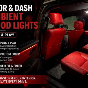 2022-2026 Tundra Door and Dash Ambient Mood Lights-Plug & Play! | Custom Color | Fits 2023-2026 Sequoia