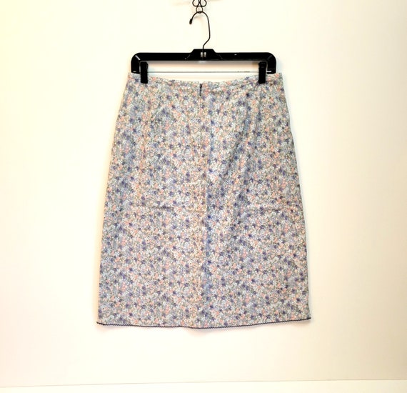 Gap Floral Cotton Skirt 1990s - image 3