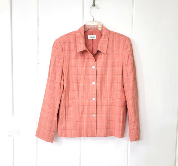 Villager Liz Claiborne Vintage Linen Blazer Jacke… - image 1