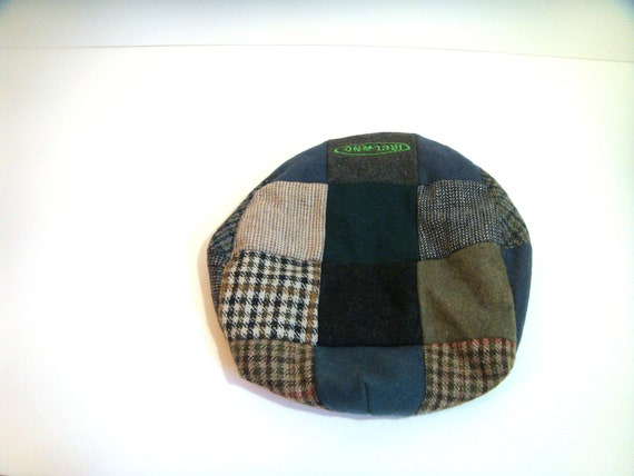 Irish Tweed Flat Cap Patchwork Wool - image 5