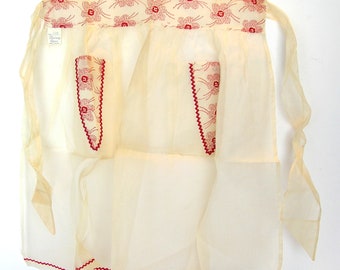 Vintage Chiffon Hostess Apron with Original Tag