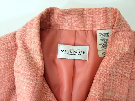 Villager Liz Claiborne Vintage Linen Blazer Jacke… - image 3