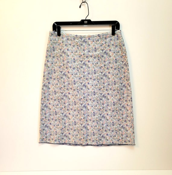 Gap Floral Cotton Skirt 1990s - image 5