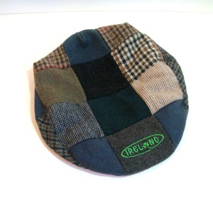 Irish Tweed Flat Cap Patchwork Wool