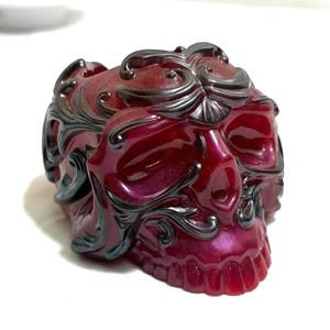 Gothic Skull Succulent or Air plant Pot | Occult Skull Pen Holder | Halloween Desk Organizer