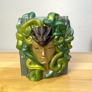 Gothic Medusa Desk Organizer – Dark Forest Goddess  Pen Holder- Fantasy Office Decor – Witchy Gift