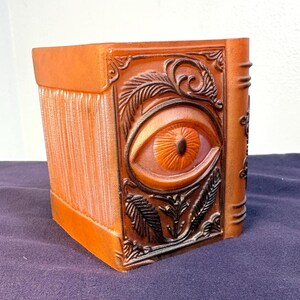 Fantasy Third Eye Book Succulent Planter, Dark Academia Desk Decor, Gothic Pencil Holder