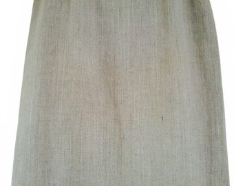 Falda lápiz de lino de Burberry London, estilo chic para la oficina, lujo discreto, cápsula de diseñador