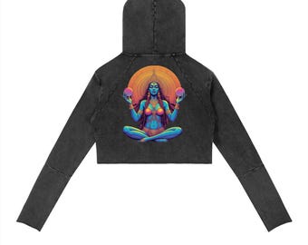 Vintage Washed Raw Edge Hoodie