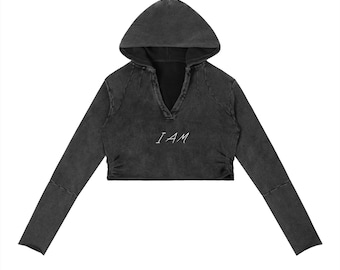 Vintage Washed Raw Edge Hoodie