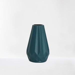 ORIGAMI Blue White Vase - Dried Flowers or Fresh Flowers - Original Gift