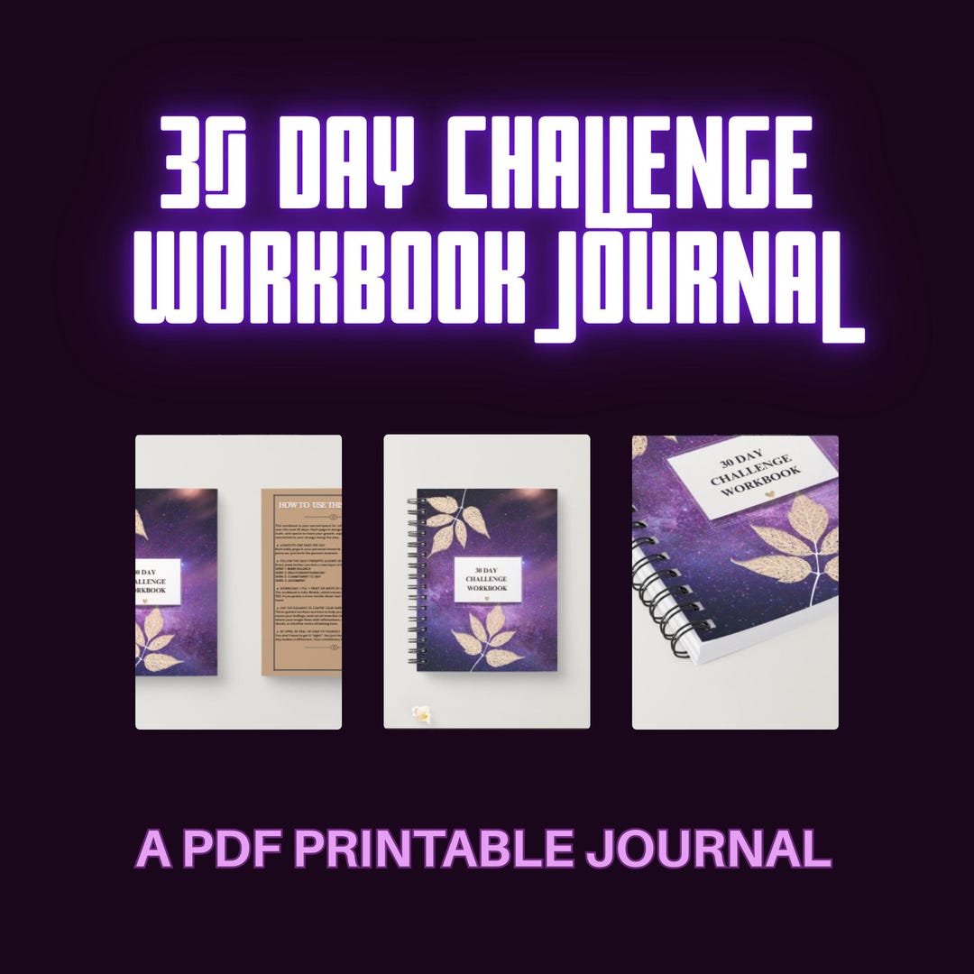 30 - Day Challenge Workbook | Self - Discovery Journal | Inner Balance ...