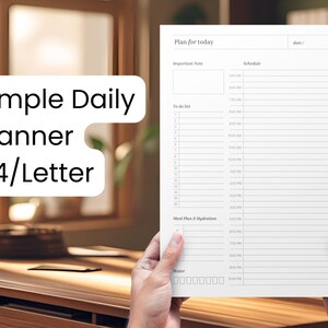 Printable Daily Meal Planner | Food Log, Water Tracker & To-Do List | A4 / US Letter PDF