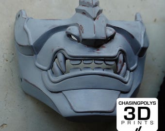 Samurai Mask Prop – Ghost of Tsushima Style 3D Printed Display Piece
