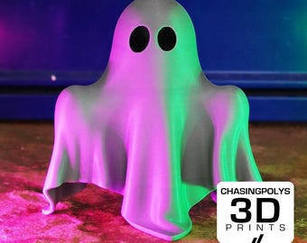 Ghostie Desk Buddy – Cute 3D Printed Ghost Figurine / Shelf Decor
