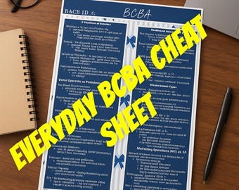 BCBA Cheat Sheet: ABA Quick Reference Guide (Printable PDF)