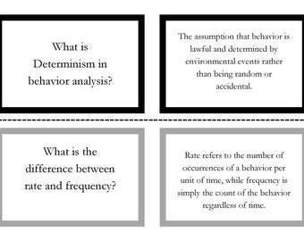 Printable ABA Study Flashcards for RBTs, BCBAs & ABA Professionals | Essential Exam Prep and Study Aid