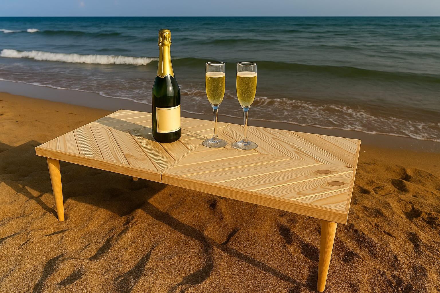 Wooden Foldable Table for Beach