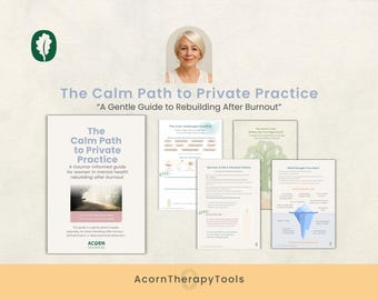 Calm Path to Private Practice | Burnout Recovery Workbook for Therapists & Social Workers