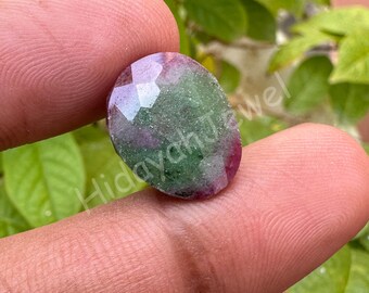 ovaler Rubin Zoisit Edelstein | 17,50 Ct Schmuckstein