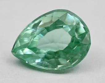 Certified Natural Green Sapphire 6.80 Ct Pear Cut Certified Loose Gemstone