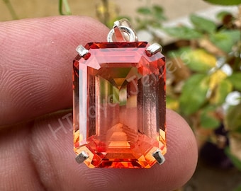 26 Carat Imperial Topaz Pendant | Handmade Silver November Birthstone