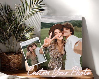 Pintura personalizada em tela com retrato fotográfico, kits de pintura por números personalizados, faça você mesmo, pintura colorida por números, retrato de casal, presente de aniversário