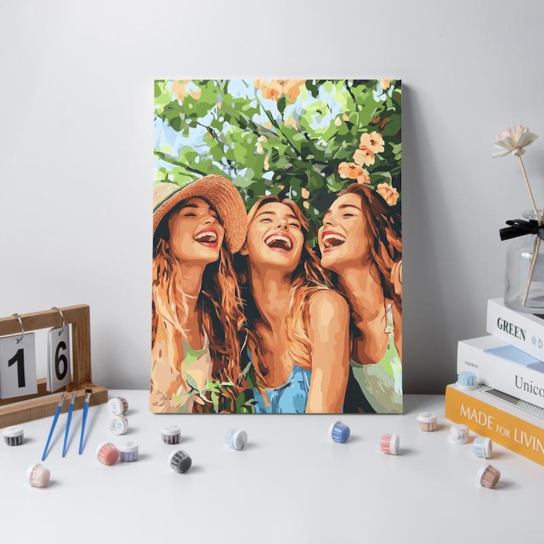 Personalized Photo Paint by Number Kit,Custom Paint By Number Kit,DIY Paint By Number,Canvas Wall Art Photo,Family Pet Wedding Couple Gift image 8