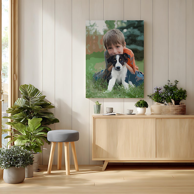 Personalized Photo Paint by Number Kit,Custom Paint By Number Kit,DIY Paint By Number,Canvas Wall Art Photo,Family Pet Wedding Couple Gift image 13