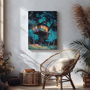 Firefly Tree House Paint By Numbers Kit: DIY Whimsical Acrylic Painting on Canvas image 11