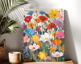 Flowering Shrubs Paint By Numbers Kit: Flower Beginner Acrylic Canvas Art