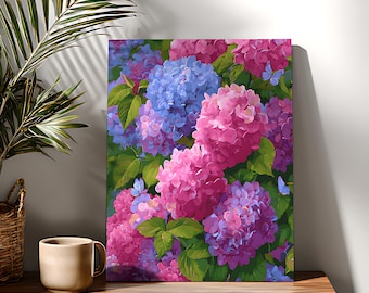 Bouquet of Flowers Paint By Numbers for Adults, Floral Acrylic Painting Kit, Beginner Painting
