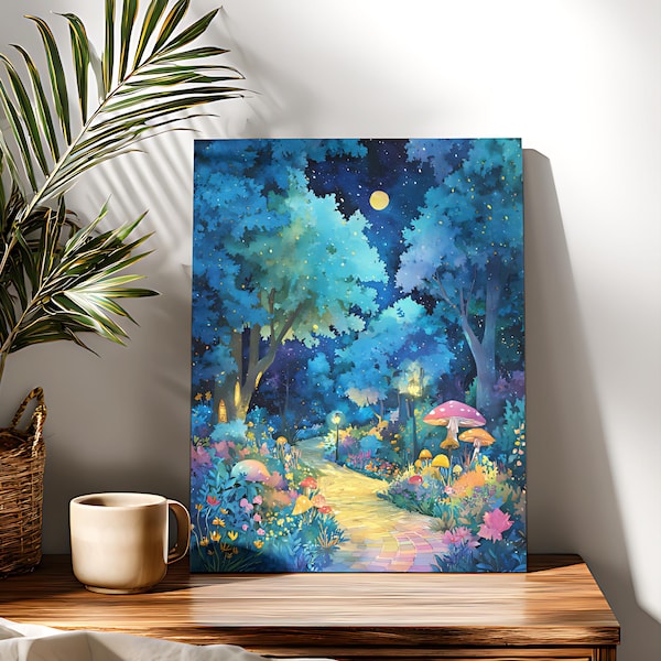 Garden Path Paint By Number Kit: Beginner Acrylic DIY Canvas Art