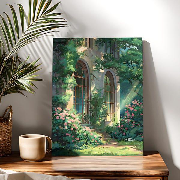 Rose Garden Paint By Numbers Kit: Beginner DIY Acrylic Painting