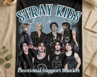 Personalized Stray Kids K-Pop Blanket,SKZ Inspired Throw for STAY,Cozy Fandom Decor Gift for Skz Fan,SKZ Fan Merchandise,Korean Idol Bedding