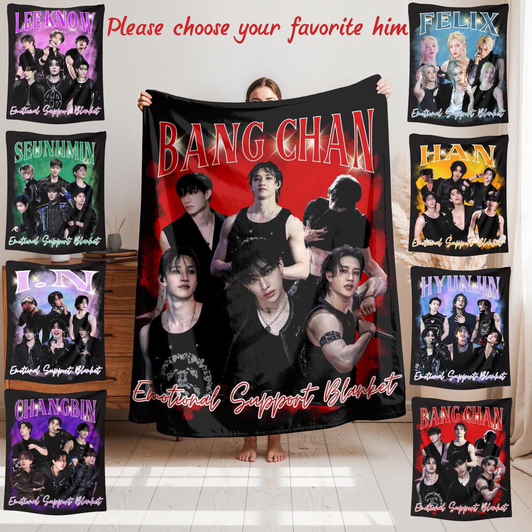 Stray Kids Rug Personalized Stray Kids K-pop Blanket,custom Bangchan Support Blanket ...