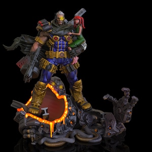 Cybernetic Mutant Soldier 3D Printable STL | Sci-Fi Hero Statue with Glowing Eye for Collectibles & 3D Printing Designs