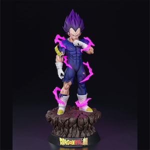 Warrior Hero STL 3D Model - Spiky Hair Fighter in Armor Battle Pose for 3D Printing & Miniature Collectors